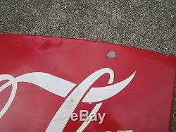 Old and Original Coca Cola Sign, Neat Old Coke Fishtail Sign