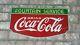 Original 1930's Drink Coca Cola Fountain Service Porcelain Sign Coke