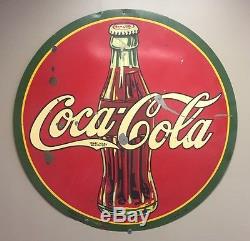 Original 1939 Coca Cola Tin Sign Coke Advertising Soda Pop