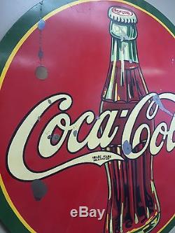Original 1939 Coca Cola Tin Sign Coke Advertising Soda Pop