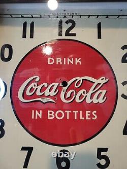 Original 1939 Wood Frame Coca-cola Wall Clock