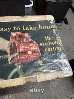 Original 1940's Cardboard Coca Cola Advertising Rough