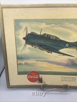 Original 1943 Coca-Cola WW 2 Douglas SBD Navy Dive Bomber Advertising Sign