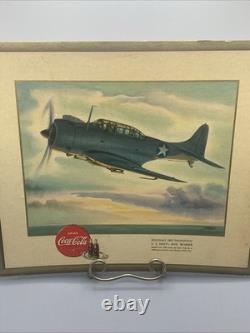 Original 1943 Coca-Cola WW 2 Douglas SBD Navy Dive Bomber Advertising Sign