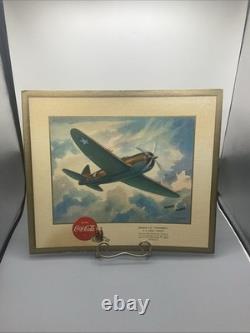 Original 1943 Coca-Cola WW 2 Republic P-47 U. S. ArmyThunderbolt Advertising Sign