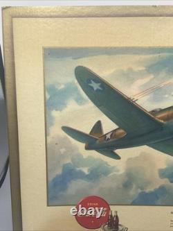 Original 1943 Coca-Cola WW 2 Republic P-47 U. S. ArmyThunderbolt Advertising Sign