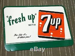 Original 1948 7Up Porcelain Sign Not Pepsi, Coke, Orange Crush, Nesbitt's