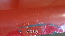 Original 1950/60s Coca Cola 24 Diameter Red Metal Button Sign With Coke Bottle