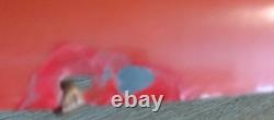 Original 1950/60s Coca Cola 24 Diameter Red Metal Button Sign With Coke Bottle