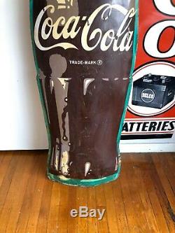Original 1950s Coca Cola Bottle 6ft. Advertising Soda Sign