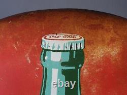 Original 1956 Coca-Cola Painted Tin 24 Button Soda Pop Advertising Sign