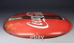 Original 1956 Coca-Cola Painted Tin 24 Button Soda Pop Advertising Sign