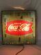 Original 1960s Pam Clock Co. Coca Cola Green Fishtail Lighted Clock Works Great