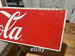 Original 1965 Enjoy Coca-Cola Sign 10.25 x 47 Soda