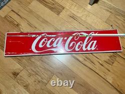 Original 1965 Enjoy Coca-Cola Sign 10.25 x 47 Soda