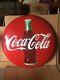 Original 48 Coca-cola Coke Soda Pop Bottle Porcelain Button Sign Not Pepsi