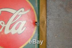 Original Antique 1927 Self Framed Tin Coca Cola Sign, Coke Advertising
