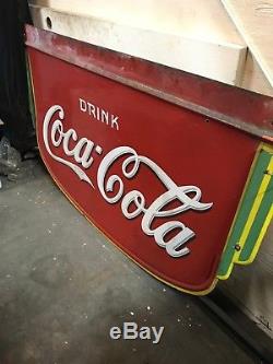 Original Antique 1935 Coca Cola Advertising Sign Made in USA Nashville