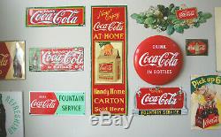 Original Antique Coca Cola Rare Tin Sign, Coke Advertising Soda