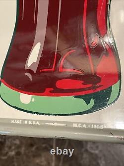 Original & Authentic'' Drink Coca Cola'' Painted Metal Sign 20x28 Inch Nice