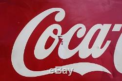 Original Authentic Vintage tin Drink Coca-Cola painted sign dated July, 1949