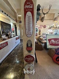 Original & Authentic''coca-cola Bottle Therm Sign'' Metal 16.50x5. Inch