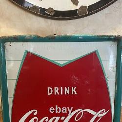 Original & Authentic''drink Coca Cola'' Metal Sign 54x18 Inch Made In USA
