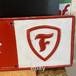 Original & Authentic''firestone Tires'' Metal Sign 48x9.5 Inch Made In USA