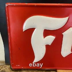 Original & Authentic''firestone Tires'' Metal Sign 48x9.5 Inch Made In USA