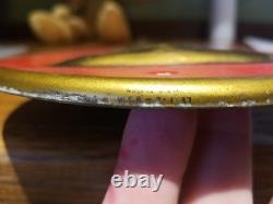 Original Christmas Coca Cola Thermometer 1923 Patent Date Red And Gold WER 1937