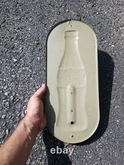 Original Christmas Coca Cola Thermometer 1923 Patent Date Red And Gold WER 1937