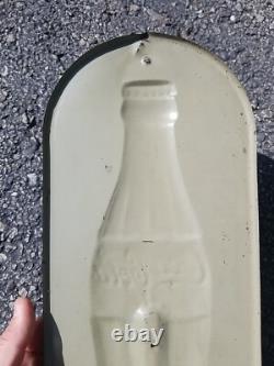 Original Christmas Coca Cola Thermometer 1923 Patent Date Red And Gold WER 1937