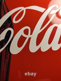 Original Coca Cola 16 Inch Button Sign. Pre-owned