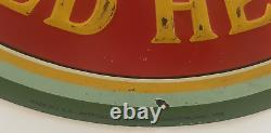 Original Coca Cola 1933 ICE COLD COCA COLA SOLD HERE Sign 19 5/8 diameter