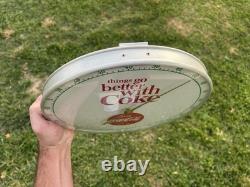 Original Coca Cola Coke 12 Dial Thermometer Sign Glass Cover CLEAN