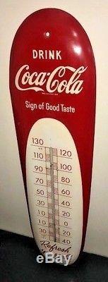 Original Coca-Cola Coke Cigar Thermometer Sign of Good Taste Superb
