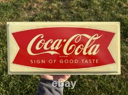 Original Coca Cola Coke Painted Metal Sign