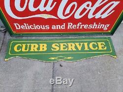 Original Coca Cola Drug Store Porcelain Sign