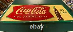 Original Coca Cola Fishtail Sign -Sign of Good Taste