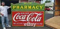 Original Coca Cola Pharmacy Porcelain Sign