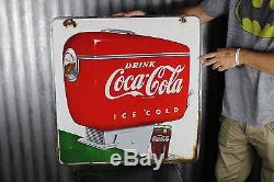 Original Coca Cola Porcelain Fountain Service Sign NO RESERVE