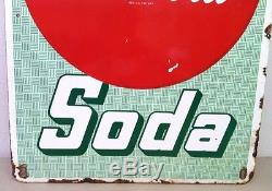 Original Coca Cola Porcelain Sign Drugs/Soda Button