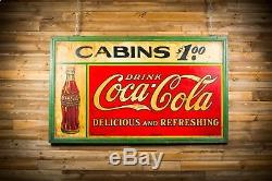 Original Coca Cola Tin Sign 1932- WOW