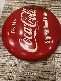 Original Coca-cola Calendar Button Sign