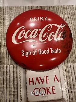 Original Coca-cola Calendar Button Sign
