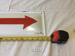 Original Early Coca Cola Arrow Porcelain Sign Spanish Tome