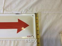 Original Early Coca Cola Arrow Porcelain Sign Spanish Tome
