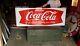 Original Porcelain 1960's Coca Cola Soda Pop Fishtail Sled Sign Nice