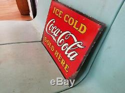 Original Rare 1916 DascoIce Cold Coca-Cola Sold Here Metal Flange WOW