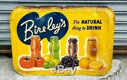 Original Rare 1940 Bireley's Soda Pop Embossed Metal Sign